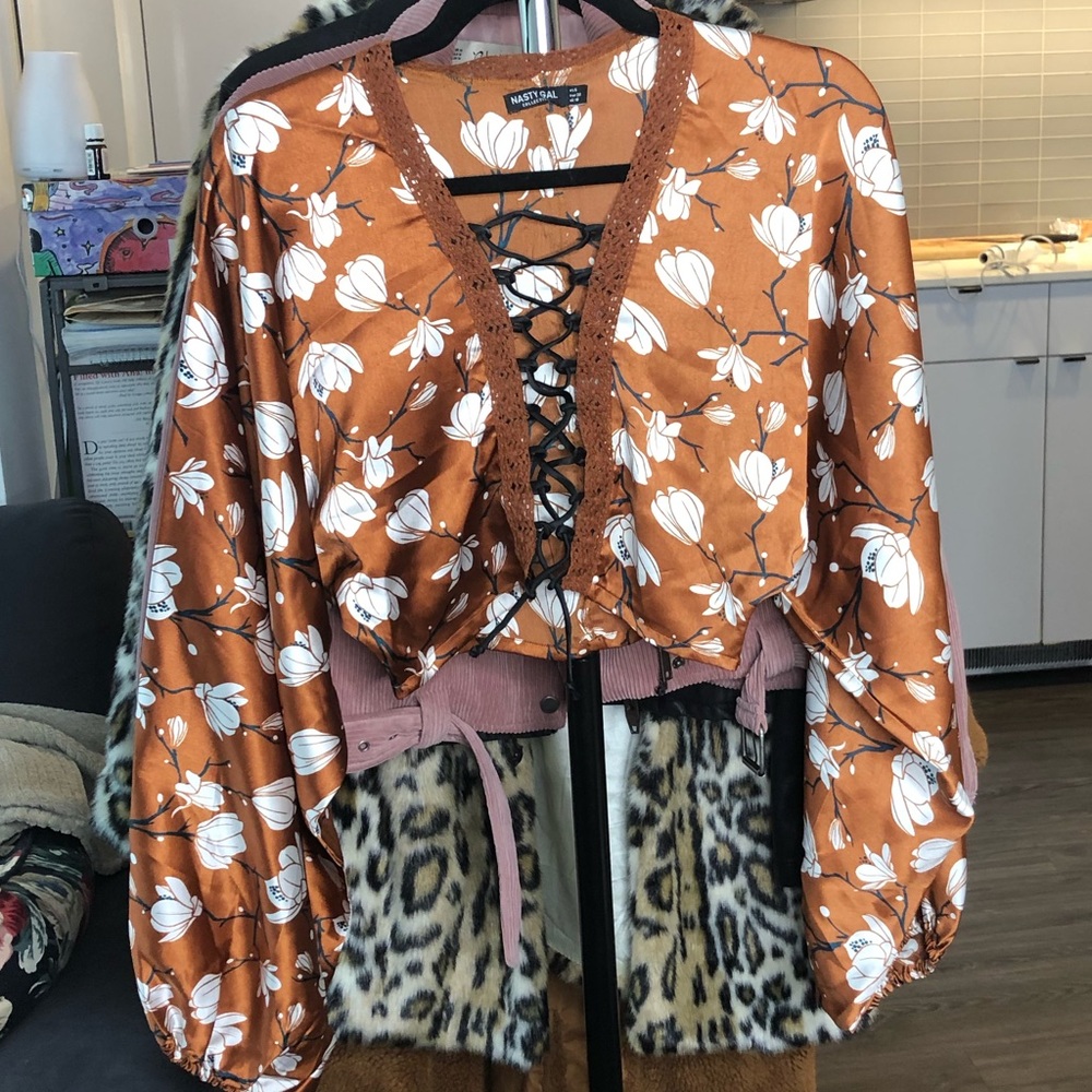 50% off through Friday! Nasty Gal lace up top